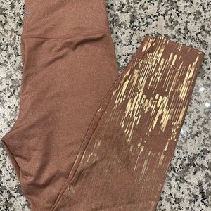 Joy Lab High Waist Metallic Rose Gold Leggings NWOT